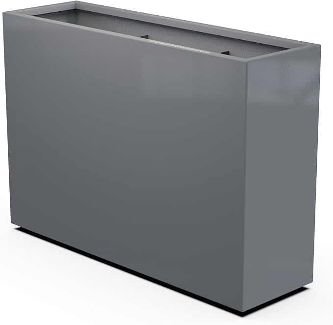 Plantercraft Powder-Coated Aluminum Planter Box - Rectangle - Metal All Weather | Indoor Outdoor | Made in USA | Fully Assembled