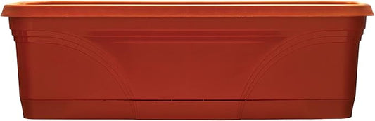 Southern Patio 36 in Medallion Hanging Windowsill Garden Box Planter, Terracotta