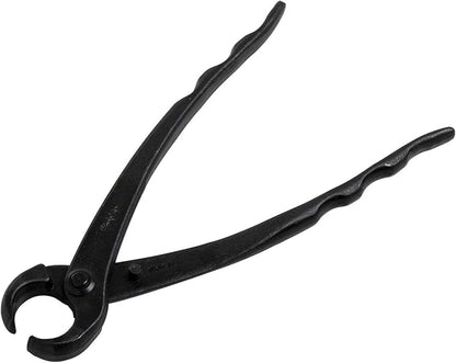 Wazakura Hand Forged Knob Bonsai Cutter Made in Japan 8-1/4 inch (210mm), Japanese Gardening Tools, Round Edge Concave Branch Cutter Black