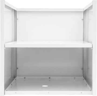 DYNAMI Square Planter Box with Removable Partition,26x26x26in Steel Metal Planters Large Cube Plant Pot for Outdoors,Modern Heavy Duty Flower Pot for Patio, Deck, Yard, Garden (White, 26inch)