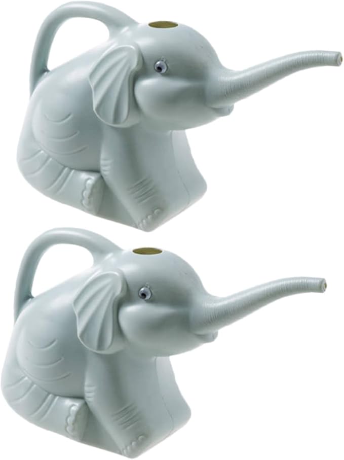 COHEALI 2pcs Elephant Watering Can with Long Spout for Indoor Outdoor Plants Cartoon Design Pot Kettle for Precise Gardening and Easy Plant Irrigation