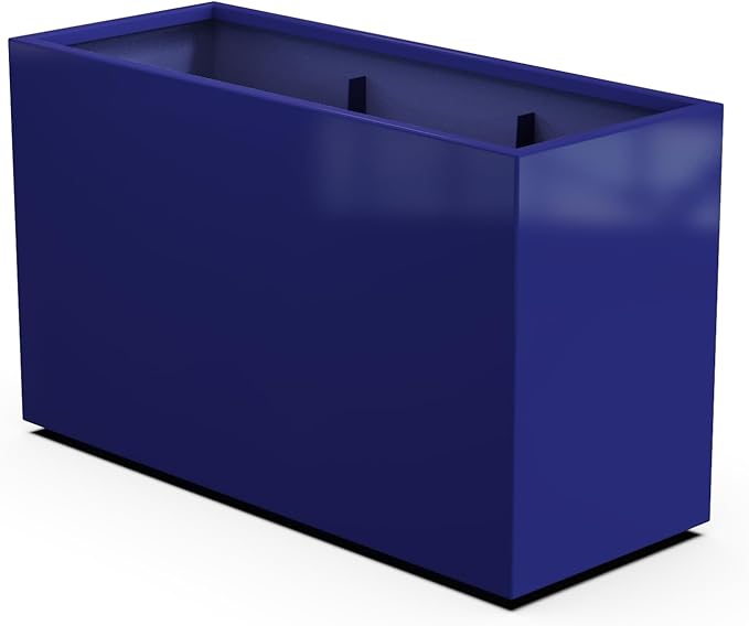 Plantercraft Powder-Coated Aluminum Planter Box - Rectangle - Metal All Weather | Indoor Outdoor | Made in USA | Fully Assembled