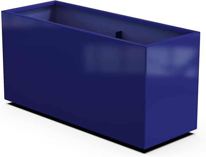 Plantercraft Powder-Coated Aluminum Planter Box - Rectangle - Metal All Weather | Indoor Outdoor | Made in USA | Fully Assembled