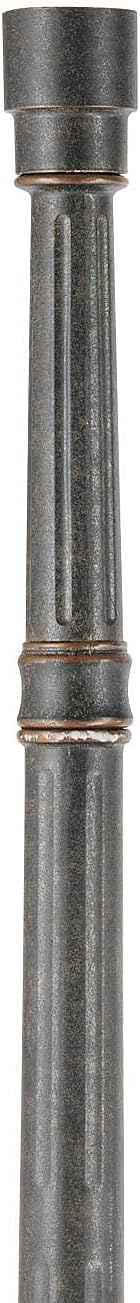 John Timberland Hepworth Traditional Outdoor Light Post and Cap Base Veranda Bronze 76 3/4" Accessory for Post Exterior House Porch Patio Outside Deck Yard Garden Driveway Home Lawn Walkway