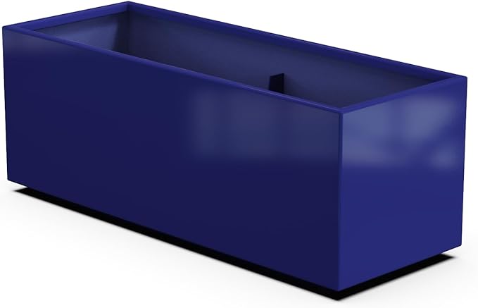 Plantercraft Powder-Coated Aluminum Planter Box - Rectangle - Metal All Weather | Indoor Outdoor | Made in USA | Fully Assembled