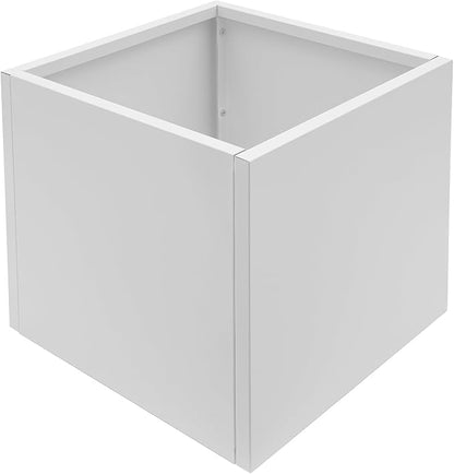 Steel Planter Box, 20" x 20" x 20" Square Planter Metal Box Tall Planters Heavy Duty Plant Boxes for Indoor Outdoor Tall Plants, Flowers or Shrubs (White, 20" x 20" x 20")