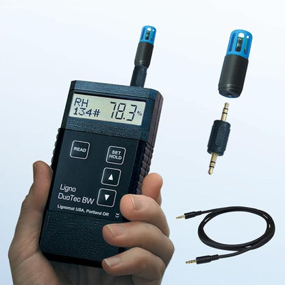 BW-B Package - Multi-Function Pinless Moisture Meter and Humidity Meter with Thermo-Hygrometer Function - Digital Moisture & Temperature Humidity Monitor for Wood, Concrete, Drywall, Flooring