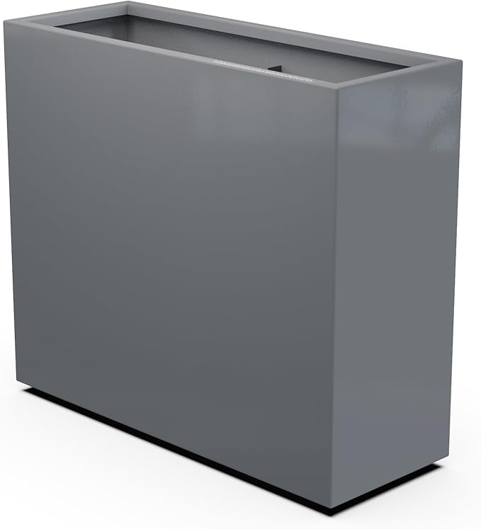 Plantercraft Powder-Coated Aluminum Planter Box - Rectangle - Metal All Weather | Indoor Outdoor | Made in USA | Fully Assembled