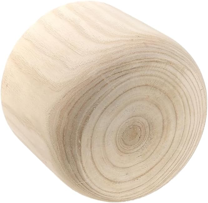 CYS EXCEL 8.25'' Natural Cylinder Planter Lightweight Natural Wood Cachepot for Indoor Plants, Succulents, Herbs, Home & Office Decor