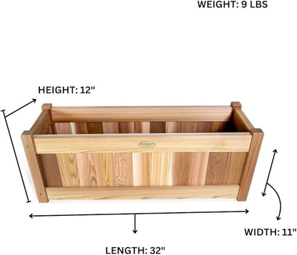 All Things Cedar PL30-Twin 4-Piece Twin Planter Set with Trellis Screen | Handcrafted Western Red Cedar | Includes 2 Planter Boxes & Trellis Screen | Untreated Cedar for Indoor & Outdoor Use