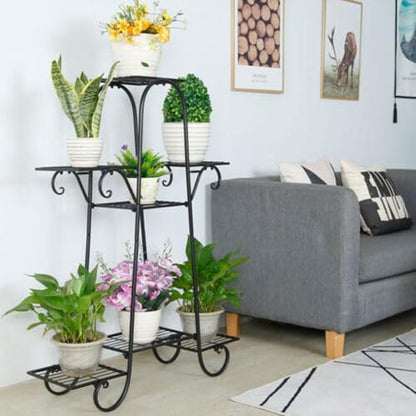 7 Tier Plant Stand Indoor, Corner Tiered Plant Stands, Metal Tall Plant Display Holder Shelf Flower Rack Outdoor Garden Plant Display Rack, Flower Pot Stand for Corner Living Room Balcony Garden Patio