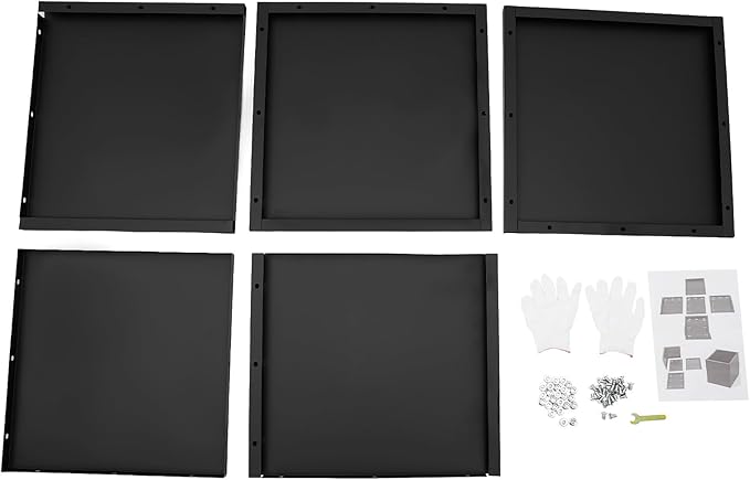 Steel Planter Box, 20" x 20" x 20" Square Planter Metal Box Tall Planters Heavy Duty Plant Boxes for Indoor Outdoor Tall Plants, Flowers or Shrubs (Black, 20" x 20" x 20")