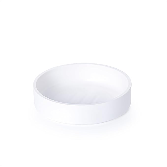 Phoenix Vine 6 Inch Plastic Plant Saucer Water Drip Tray, Heavy Sturdy Round Plant Drainage Tray for Indoors Outdoor, Matte White, 21-TY-6W-1