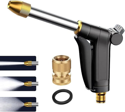 Garden Hose Nozzles,Hose Sprayer Nozzle Heavy Duty Metal Water Hose Spray Gun Nozzle with 3/4”GHT Thread Brass Hose Quick Connect Fitting, for Watering Plants,Lawn,Washing Cars,Pets Shower