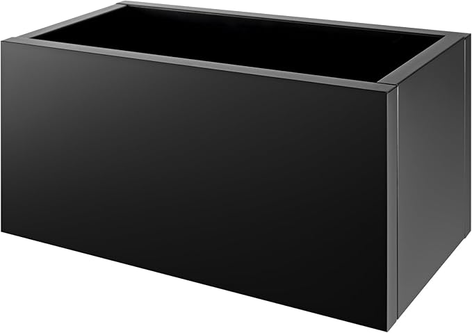 Metal Planter Box 32"x16"x16", Rectangular Steel Planter Box Frost Proof Rust Resistant Indoor&Outdoor, Heavy Duty Steel Planter for Commercial and Residential Use