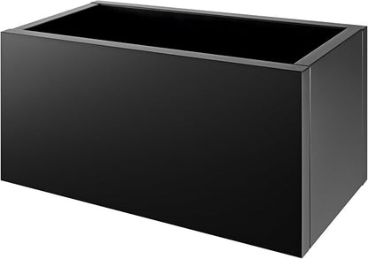 Metal Planter Box 32"x16"x16", Rectangular Steel Planter Box Frost Proof Rust Resistant Indoor&Outdoor, Heavy Duty Steel Planter for Commercial and Residential Use