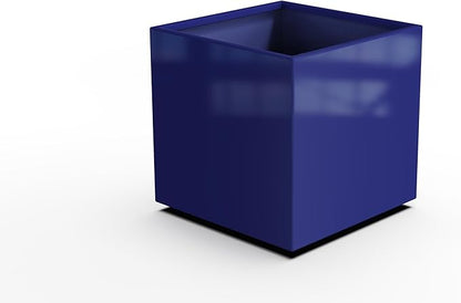 Plantercraft Powder-Coated Aluminum Planter Box - Square Cube - Metal All Weather | Indoor Outdoor | Made in USA | Fully Assembled