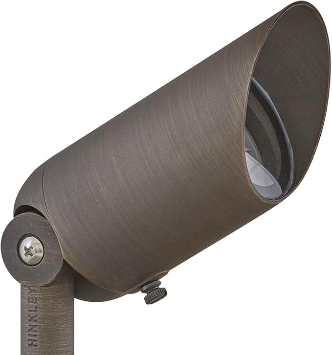 Hinkley LumaCORE Hardy Island Low Voltage Spot Light- 3000K, Variable Output, Cast Brass, Clear Lens, Includes Wiring Kit & Ground Spike - Matte Bronze Finish