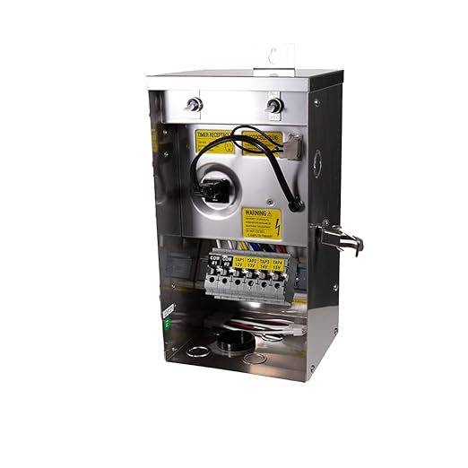 VOLT 600W Multi-Tap Low Voltage Transformer with Timer/Photocell for Landscape Lighting