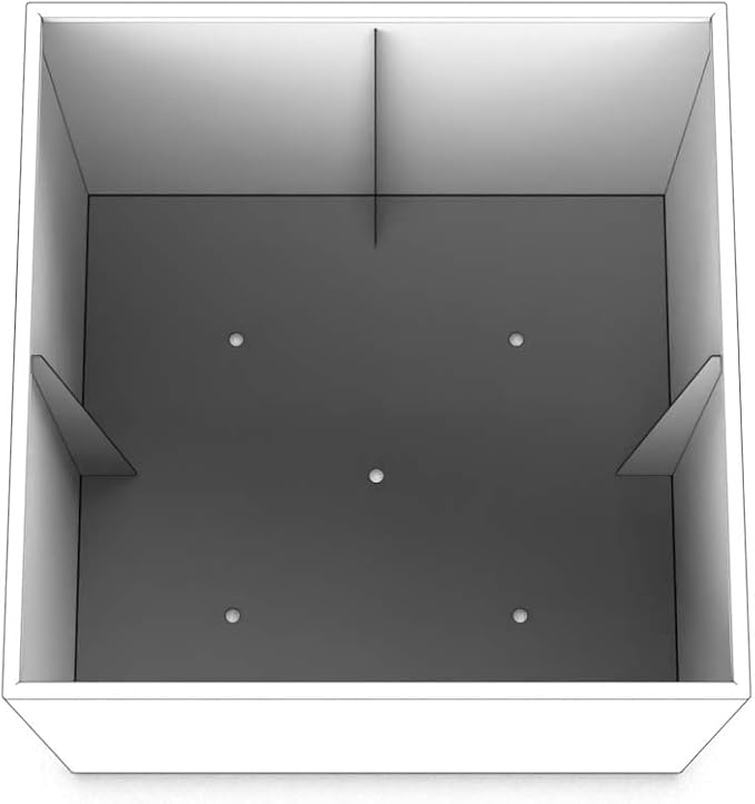 Plantercraft Powder-Coated Aluminum Planter Box - Square Cube - Metal All Weather | Indoor Outdoor Commercial Residential | Made in USA | Fully Assembled