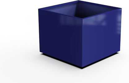 Plantercraft Powder-Coated Aluminum Planter Box - Square Cube - Metal All Weather | Indoor Outdoor | Made in USA | Fully Assembled