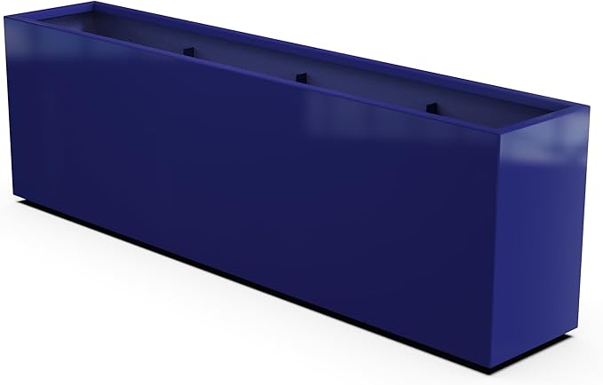 Plantercraft Powder-Coated Aluminum Planter Box - Rectangle - Metal All Weather | Indoor Outdoor | Made in USA | Fully Assembled