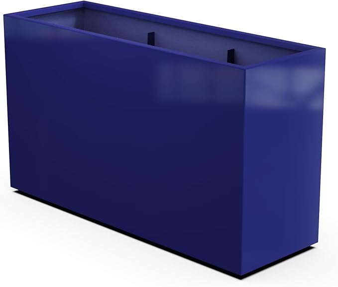 Plantercraft Powder-Coated Aluminum Planter Box - Rectangle - Metal All Weather | Indoor Outdoor | Made in USA | Fully Assembled