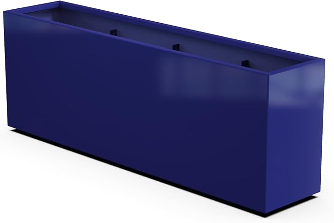 Plantercraft Powder-Coated Aluminum Planter Box - Rectangle - Metal All Weather | Indoor Outdoor | Made in USA | Fully Assembled