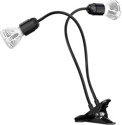 SANSI LED Grow Lights for Indoor Plants, Lifetime Free Bulb Replacement, 300W Full Spectrum Dual Gooseneck Clip Plant Grow Light with Optical Lens for High PPFD Growing Power Lamp,No Timer