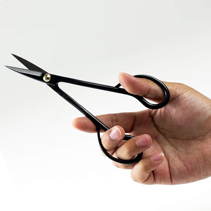 Wazakura Satsuki Bonsai Scissors 7" (180mm) – Hand-Forged Japanese Pruning Shears Made in Japan, S58C Carbon Steel, Precision Bonsai & Garden Tool
