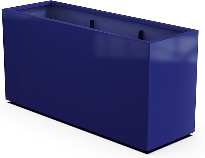 Plantercraft Powder-Coated Aluminum Planter Box - Rectangle - Metal All Weather | Indoor Outdoor | Made in USA | Fully Assembled