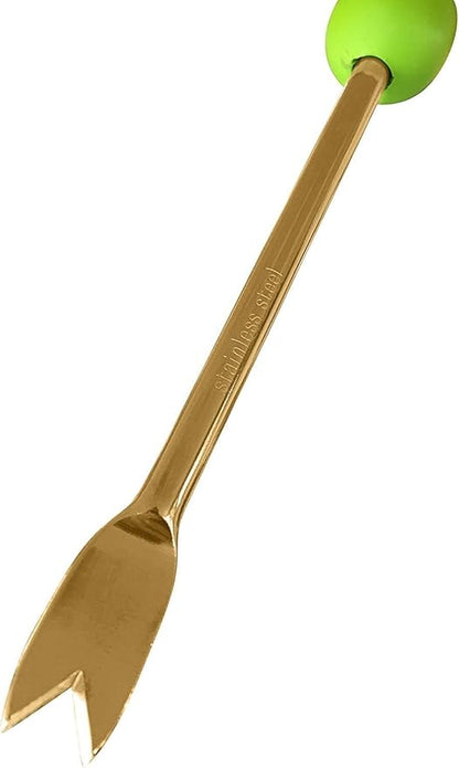 Garden Guru Titanium Dandelion Weeder Tool - Rust Resistant - Ergonomic Handle - Weed Puller for Planting, Weeding, Flower and Vegetable Care in Lawn Garden Yard