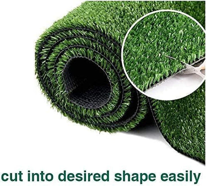 Petgrow Synthetic Artificial Grass Turf 5FTX8FT for Indoor Outdoor Dog Synthetic Grass Mat, Party Wedding Christmas Balcony Garden Astro Turf Rug,Drainage Holes Faux Fake Grass Rug Carpet for Pets