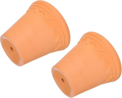 TIDTALEO 2pcs Terracotta Flower Pots with Drainage Rustic Garden Planters for Indoor Outdoor Plants Lightweight Clay Planting Pots for Succulents Seedlings and Home Decor