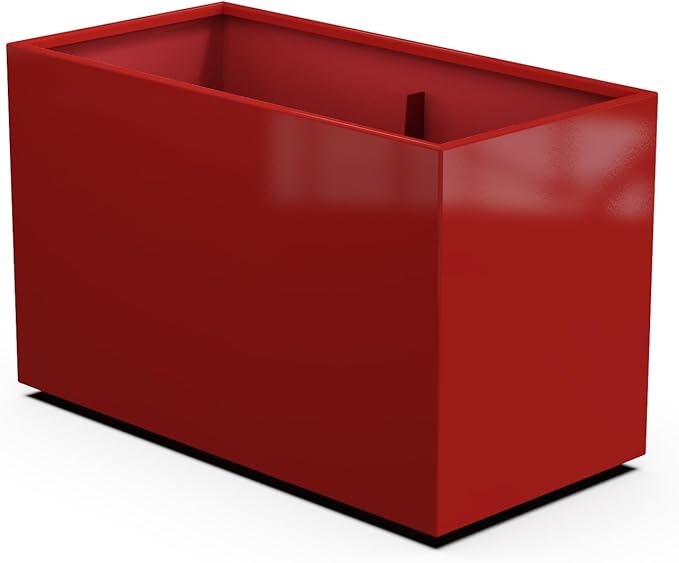 Plantercraft Powder-Coated Aluminum Planter Box - Rectangle - Metal All Weather | Indoor Outdoor | Made in USA | Fully Assembled