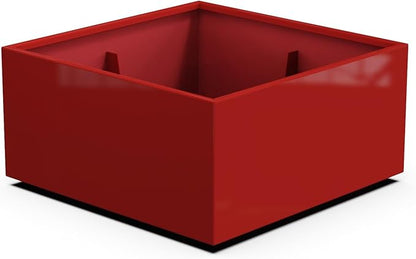 Plantercraft Powder-Coated Aluminum Planter Box - Square Cube - Metal All Weather | Indoor Outdoor | Made in USA | Fully Assembled