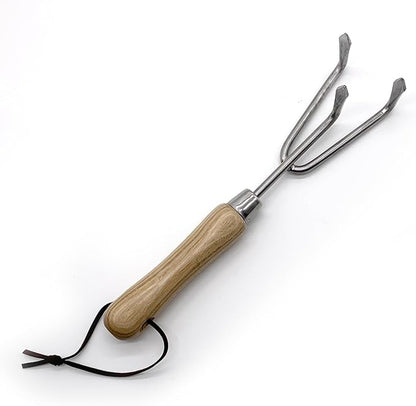 Ferry-Morse Premium Garden Hand Tool Cultivator, Gardening Tools Hand Rake, Stainless Steel Cultivator for Digging, Aerating Soil, and Weeding