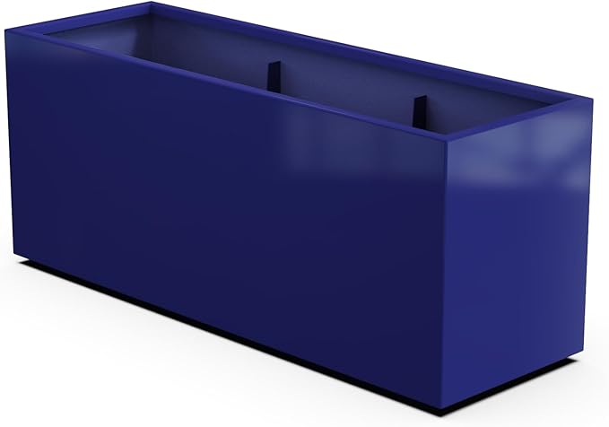 Plantercraft Powder-Coated Aluminum Planter Box - Rectangle - Metal All Weather | Indoor Outdoor | Made in USA | Fully Assembled