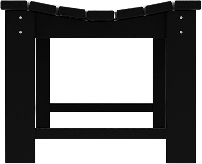 Westin Outdoors Malibu WO 48" Length Backless Poly Wood Outdoor/Garden Bench, Black