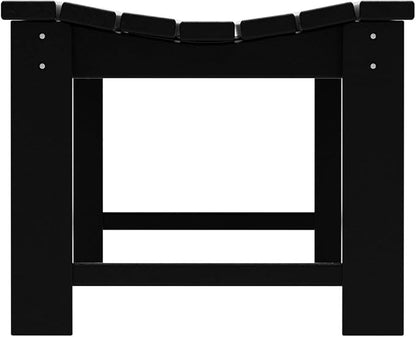 Westin Outdoors Malibu WO 48" Length Backless Poly Wood Outdoor/Garden Bench, Black