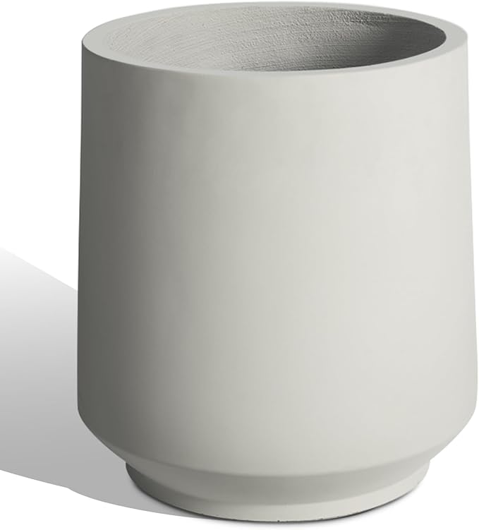 Concrete Planter Outdoor Indoor, Large Cement Plant Pots for Trees Flowers (Gray, 17 inch)