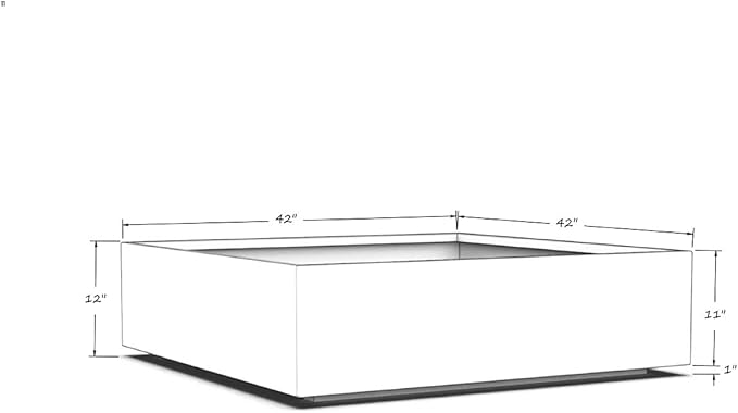 Plantercraft Powder-Coated Aluminum Planter Box - Square Cube - Metal All Weather | Indoor Outdoor Commercial Residential | Made in USA | Fully Assembled