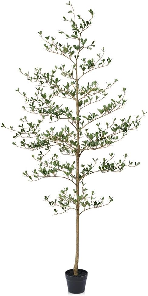 Artificial Black Olive Tree 6ft - Shady Lady UV Resistant Faux Olive Trees Indoor Outdoor Decor - Modern Aesthetic Tall Fake Plants with Pot for Home Office Living Room Patio Floor, VN140