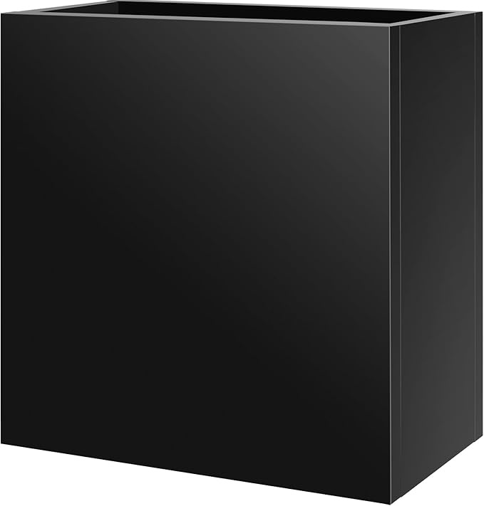 Metal Planter Box 28"x12"x28", Rectangular Steel Planter Box Frost Proof Rust Resistant Indoor&Outdoor, Heavy Duty Steel Planter for Commercial and Residential Use