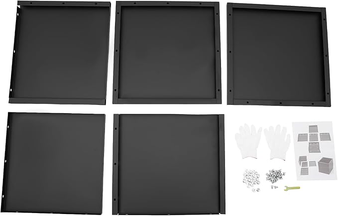 LOYALHEARTDY Steel Planter Box, 24" x 24" x 24" Square Planter Metal Box Tall Planters Heavy Duty Plant Boxes for Indoor Outdoor Tall Plants, Flowers or Shrubs (Black, 24" x 24" x 24")