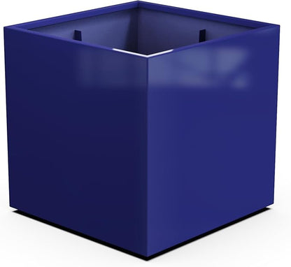 Plantercraft Powder-Coated Aluminum Planter Box - Square Cube - Metal All Weather | Indoor Outdoor | Made in USA | Fully Assembled