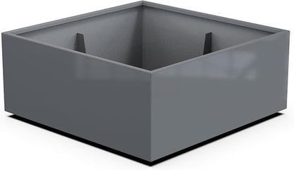 Plantercraft Powder-Coated Aluminum Planter Box - Square Cube - Metal All Weather | Indoor Outdoor | Made in USA | Fully Assembled