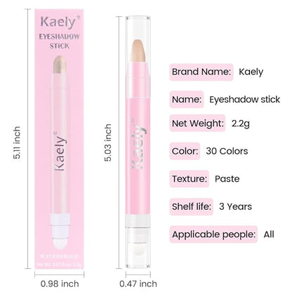evpct 2Pcs Cream Eyeshadow Sticks Set for Eyes Waterproof, Rose Shimmer & Desert Matte Cream Eyeshadow Applicator Stick Pen, Long Lasting High Pigmented Eye Shadow sombras en crema para ojos 27 + 28