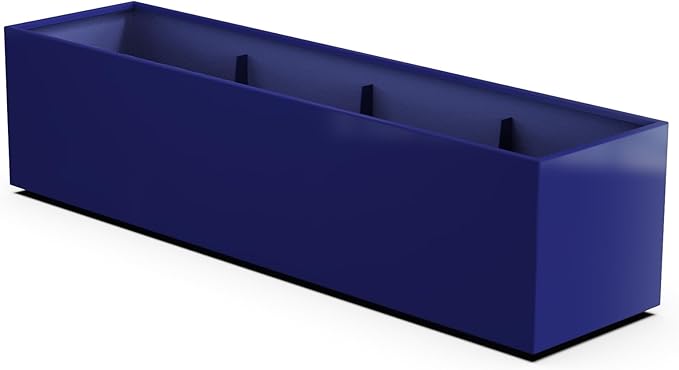 Plantercraft Powder-Coated Aluminum Planter Box - Rectangle - Metal All Weather | Indoor Outdoor | Made in USA | Fully Assembled