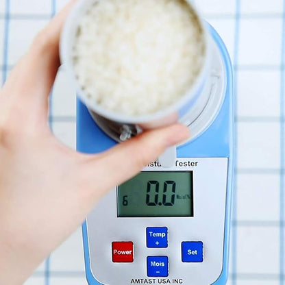 Grain Moisture Meter High Precision Grain Moisture Tester with Temperature Compensation and Data Storage Seed Moisture Meter for 16 Grains including Wheat, Corn, Coffee and More